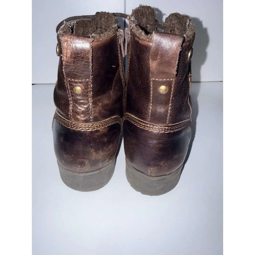 Pajar‎ Track Men Ankle Zip Boots Waterproof Leather Made in Portugal Size 45